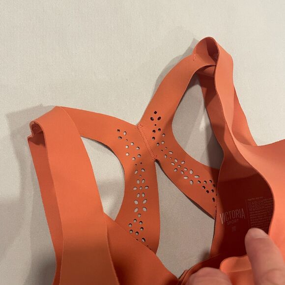 ~ Victoria Sport 32DD/E Angel Max Sports Bra Peach/Pink Firm Support Adjustable - Picture 10 of 14